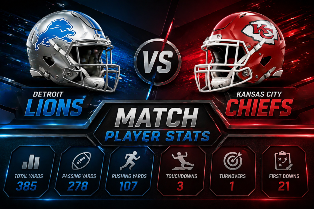 detroit lions vs kansas city chiefs match player stats