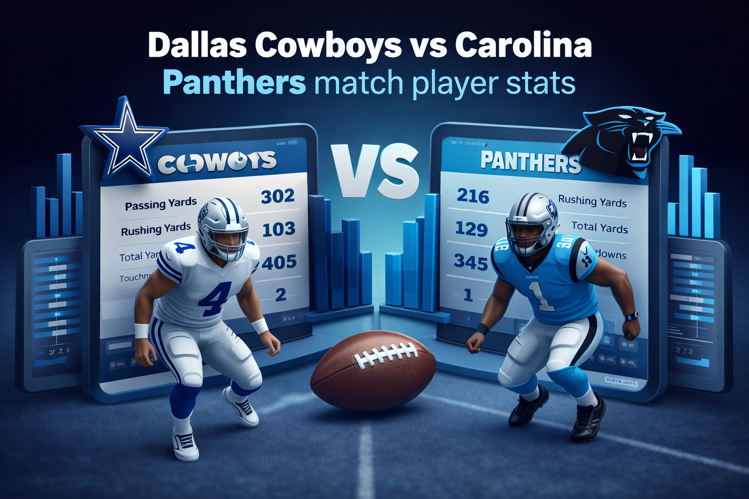dallas cowboys vs carolina panthers match player stats